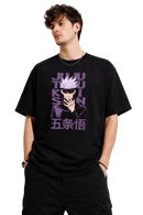 Camiseta Unissex de Algodão Puro Jujutsu Kaisen Satoru Gojo