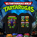 Camiseta Tartarugas Ninja Masculina – Algodão, Manga Curta