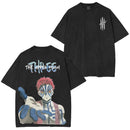 Camiseta Demon Slayer Akaza Vintage Streetwear Oversized