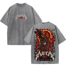 Camiseta Asta Black Clover T Shirt Vintage Oversized Streetwear