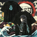 Camiseta Anime Demon Slayer Muichiro Tokito T Shirt Vintage