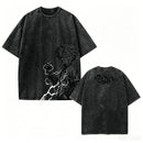 Camiseta Vintage Washed Killua Zoldyck Oversized Hunter X Hunter