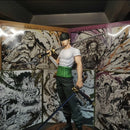 Boneco 25cm/9.84in Anime One Piece Figure Roronoa Zoro Figure PVC