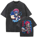 Camiseta Demon Slayer Akaza Vintage Streetwear Oversized