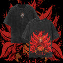 Camiseta Anime Naruto Modo Baryon T-shirt Vintage Oversized Retro Streetwear
