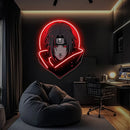 Placa de Luz Neon Naruto Itachi Uchiha, Alimentada por USB, LED Regulável, Decoração de Parede para Quarto, Decoração de Sala de Jogos, Presente para Fãs de Anime