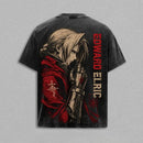 Camiseta Anime Fullmetal Alchemist Edward Elric T-shirts Vintage