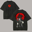 Camiseta Anime Naruto Shisui Uchiha T Shirt Mangekyo Sharingan Vintage Streetwear Oversized Retro