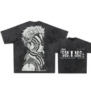 Camiseta Anime Demon Slayer Akaza Retro Streetwear