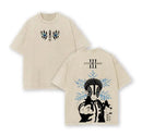 Camiseta Anime Demon Slayer Akaza T-shirt Streetwear Oversized Vintage