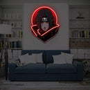 Placa de Luz Neon Naruto Itachi Uchiha, Alimentada por USB, LED Regulável, Decoração de Parede para Quarto, Decoração de Sala de Jogos, Presente para Fãs de Anime