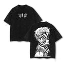Camiseta Vintage Demon Slayer Anime T Shirt Streetwear Oversized
