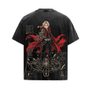 Camiseta Anime Fullmetal Alchemist Edward Elric Retro Oversized