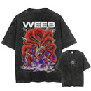 Camiseta Harajuku Streetwear Washed T-Shirt Anime Naruto
