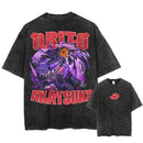 Camiseta Harajuku Streetwear Washed T-Shirt Anime Naruto