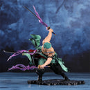 Boneco One Piece Roronoa Zoro Três Lâminas Estatueta