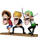 Bonecos 3PCS One Piece Sanji,Monkey D Luffy e Roronoa Zoro