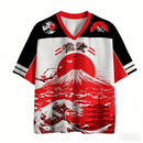 Camiseta Esportiva Unissex Estampada em 3D Oversized Manga Curta Retrô