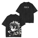 Camiseta Vintage Demon Slayer Anime T Shirt Streetwear Oversized