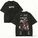 Camiseta Vintage Demon Slayer Anime T Shirt Streetwear Oversized