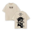 Camiseta Anime Demon Slayer Akaza T-shirt Streetwear Oversized Vintage
