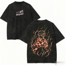 Camiseta Vintage Demon Slayer Anime T Shirt Streetwear Oversized