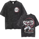 Camiseta Anime Demon Slayer Akaza Retro Streetwear