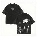 Camiseta Vintage Demon Slayer Anime T Shirt Streetwear Oversized