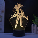 Luminária LED Noturna Anime Naruto Uzumaki