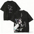 Camiseta Vintage Demon Slayer Anime T Shirt Streetwear Oversized