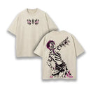 Camiseta Anime Demon Slayer Akaza T-shirt Streetwear Oversized Vintage