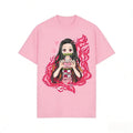 Demon slayer nezuko kamado camiseta de algodão puro