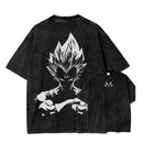Camiseta Anime Dragon Ball Z Vegeta Majin Vintage Streetwear
