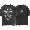 Camiseta Harajuku Streetwear Washed T-Shirt Anime Naruto