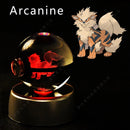 Pokemon Crystal Ball 3D Pikachu Gengar Mewtwo Night Light Lamp Pokeball 3D Glass Pokemon Crystal Ball Statue Kids Birthday Gift