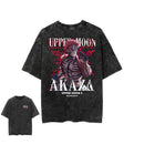 Camiseta Demon Slayer Akaza Vintage Streetwear Oversized