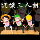 Bonecos 3PCS One Piece Sanji,Monkey D Luffy e Roronoa Zoro
