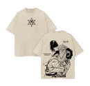 Camiseta Anime Demon Slayer Akaza T-shirt Streetwear Oversized Vintage