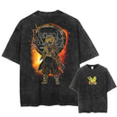 Camiseta Anime Demon Slayer Akaza Retro Streetwear