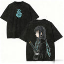 Camiseta Anime Demon Slayer Muichiro Tokito T Shirt Vintage