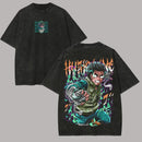 Camiseta Rock Lee Hidden Lotus T-shirt Naruto Vintage  Oversized Retro