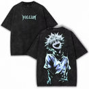 Camiseta Vintage Washed Killua Zoldyck Oversized Hunter X Hunter