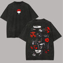 Camiseta Uchia Sharingan T Shirt Naruto Streetwear Vintage