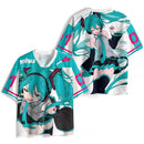 Camiseta Hatsune Miku 01 Baseball Unisex Casual