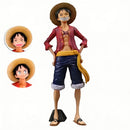 Boneco One Piece Luffy Três Forma de Rostos