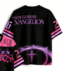 Camiseta Genesis Evangelion Retro Cosplay T-shirt Oversized