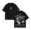 Camiseta Anime Demon Slayer Akaza T-shirt Streetwear Oversized Vintage