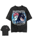 Camiseta Demon Slayer Akaza Vintage Streetwear Oversized