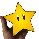 Luminária 3D Super Star USB Carregamento com Música