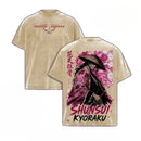Camiseta Anime BLEACH Kyoraku Shunsui  Tshirts Vintage